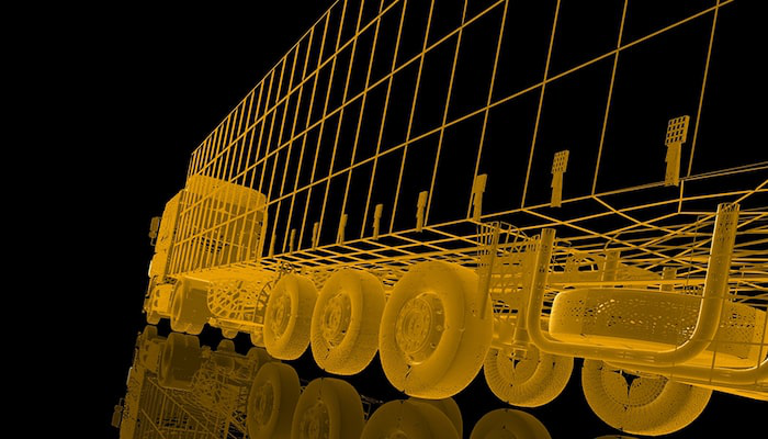Stock wireframe image of truck